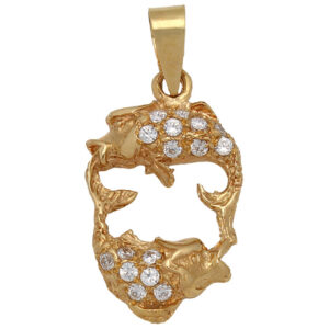 Colgante oro 18kl horoscopo piscis
