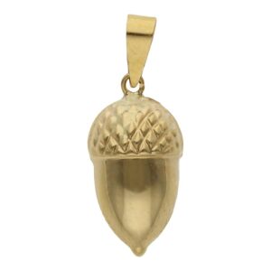 Colgante oro 18kl bellota grande - 8x16mm