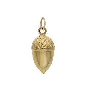 Colgante oro 18kl bellota pequeña - 6x13mm