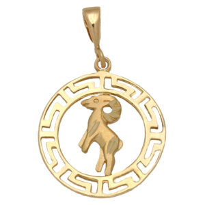 Colgante oro 18kl horoscopo aries