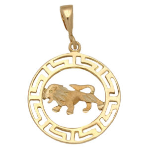 Colgante oro 18kl horoscopo leo
