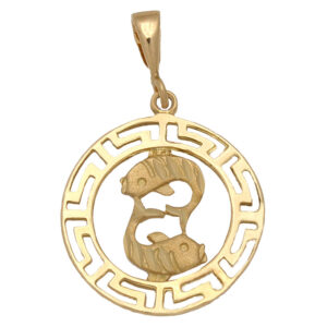 Colgante oro 18kl horoscopo piscis