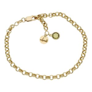 Pulsera mi historia oro 18kl 4mm - verde