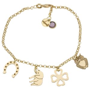 Pulsera mi historia oro 18kl suerte