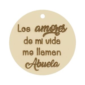 Mi historia - abalorio oro 18kl frase amores
