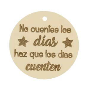 Mi historia - abalorio oro 18kl frase dias