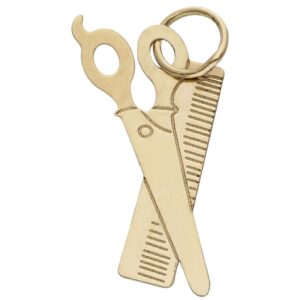 Mi historia - abalorio oro 18kl tijeras + peine