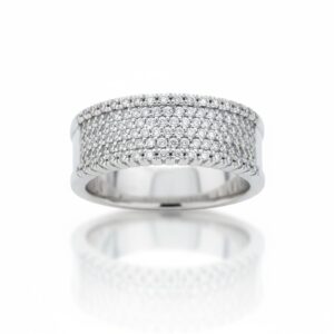 Sortija oro blanco 18kl diamantes