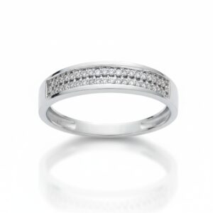 Sortija oro blanco 18kl diamantes - stock