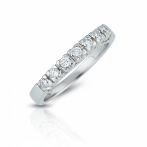 Sortija oro blanco 18kl diamantes