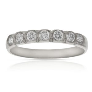Sortija oro blanco 18kl diamantes