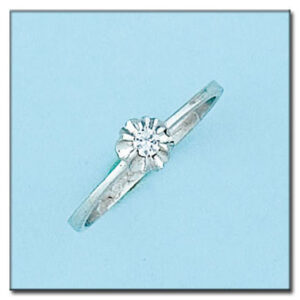 Sortija oro blanco 18kl diamante