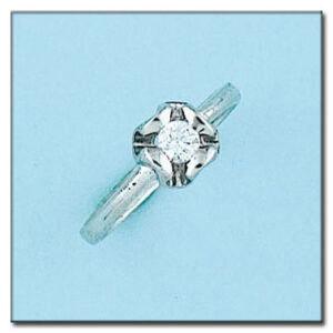 Sortija oro blanco 18kl diamante