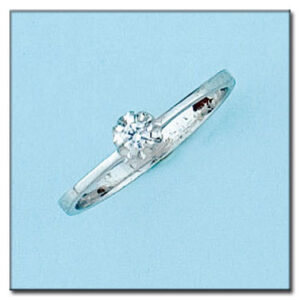 Sortija oro blanco 18kl diamante