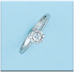 Sortija oro blanco 18kl diamante