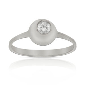 Sortija oro blanco 18kl diamante