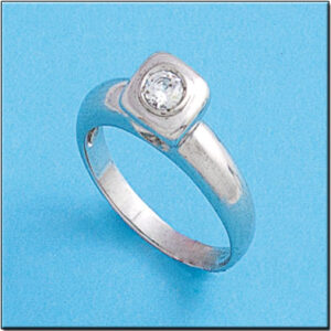 Sortija oro blanco 18kl diamante