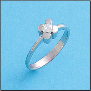 Sortija oro blanco 18kl diamante