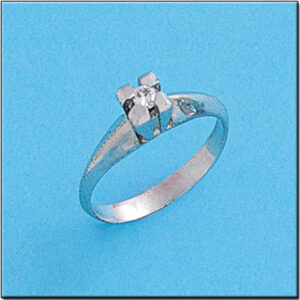 Sortija oro blanco 18kl diamante