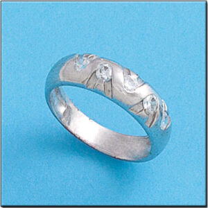 Sortija oro blanco 18kl diamantes