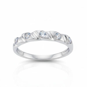 Sortija oro blanco 18kl diamantes
