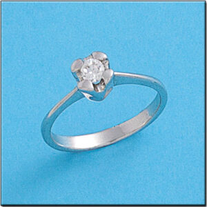 Sortija oro blanco 18kl diamante