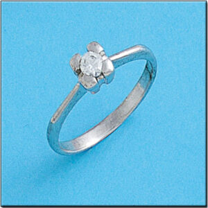 Sortija oro blanco 18kl diamante
