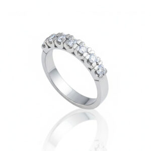 Sortija oro blanco 18kl diamantes
