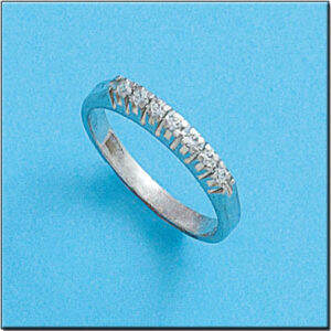 Sortija oro blanco 18kl diamantes