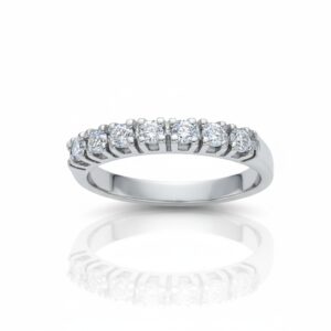 Sortija oro blanco 18kl diamantes - stock