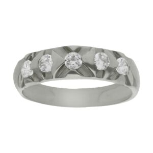 Sortija oro blanco 18kl diamantes