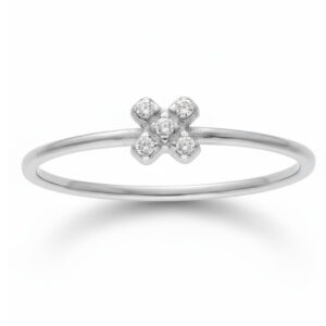 Sortija oro blanco 18kl diamantes