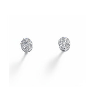 Pendientes oro blanco 18kl diamantes