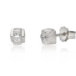 Pendientes oro blanco 18kl diamantes