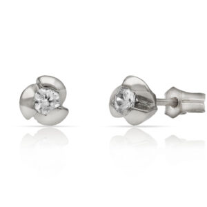 Pendientes oro blanco 18kl diamantes