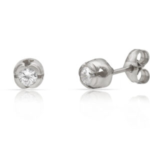 Pendientes oro blanco 18kl diamantes