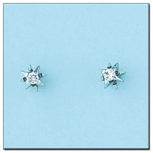 Pendientes oro blanco 18kl diamantes
