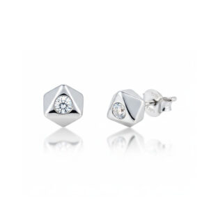 Pendientes oro blanco 18kl diamantes