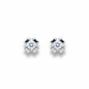 Pendientes oro blanco 18kl diamantes
