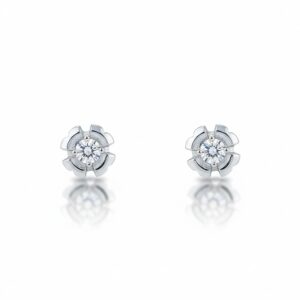 Pendientes oro blanco 18kl diamantes