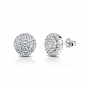 Pendientes oro blanco 18kl diamantes