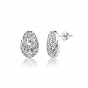 Pendientes oro blanco 18kl diamantes