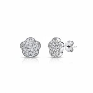Pendientes oro blanco 18kl diamantes