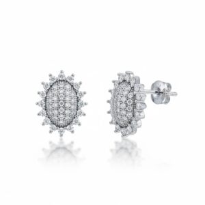 Pendientes oro blanco 18kl diamantes