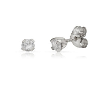 Pendientes oro blanco 18kl diamantes