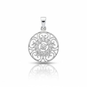 Colgante oro blanco 18kl diamantes