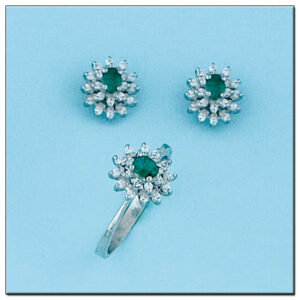 Pendientes oro blanco 18kl diamantes