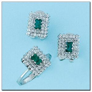 Pendientes oro blanco 18kl diamantes