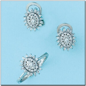 Sortija oro blanco 18kl diamantes
