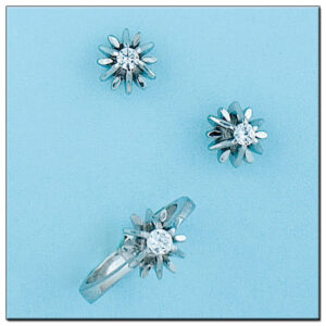Pendientes oro blanco 18kl diamantes